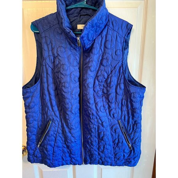 Christopher & Banks Jackets & Blazers - Christopher Banks Blue Vest 1X